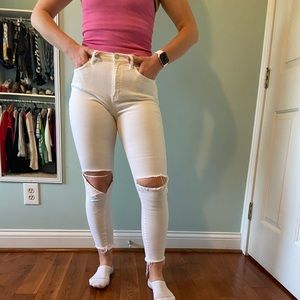 UO White Ripped Jean